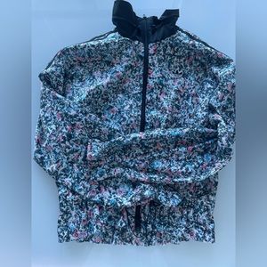 Adidas rain jacket with flowers